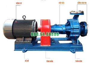 Bơm tuần hoàn dầu nóng RY125-80-160 160m3/h, 50m, 22kW, 2900 vòng/phút